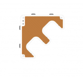 Платформа надувная модульная (понтон) 205х205х20 см, угловая (PLT-205U)