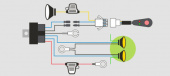 Комплект проводов для подключения 2-х  Ironman LED фар с ходовыми огнями